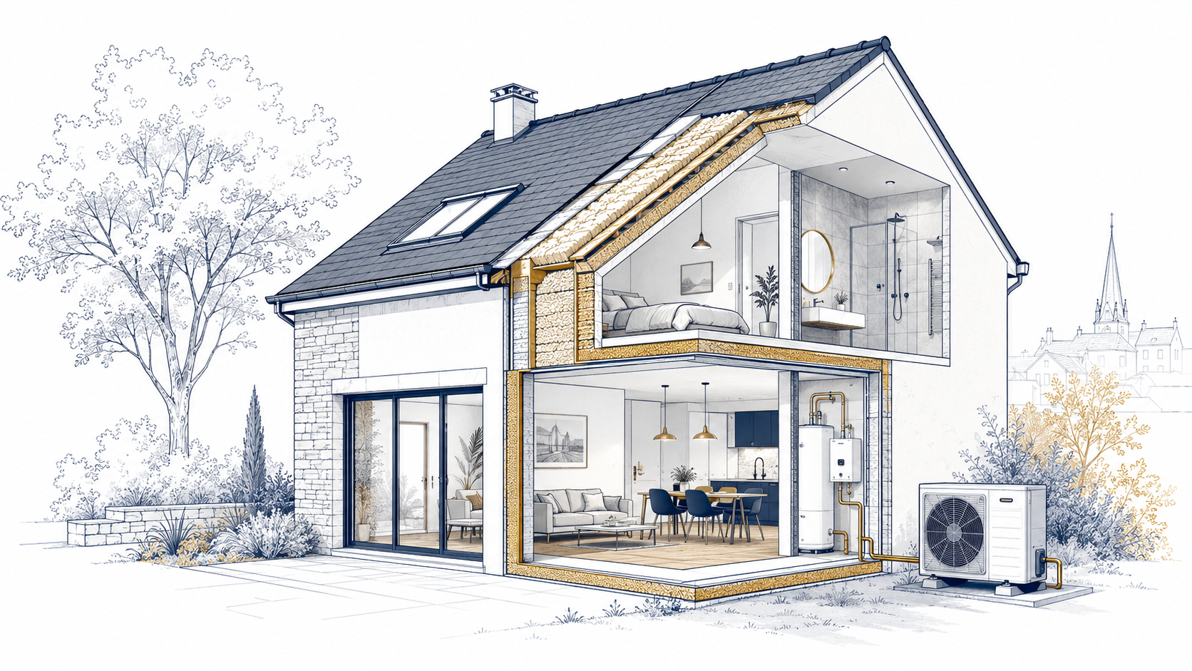 Illustration pompe a chaleur
