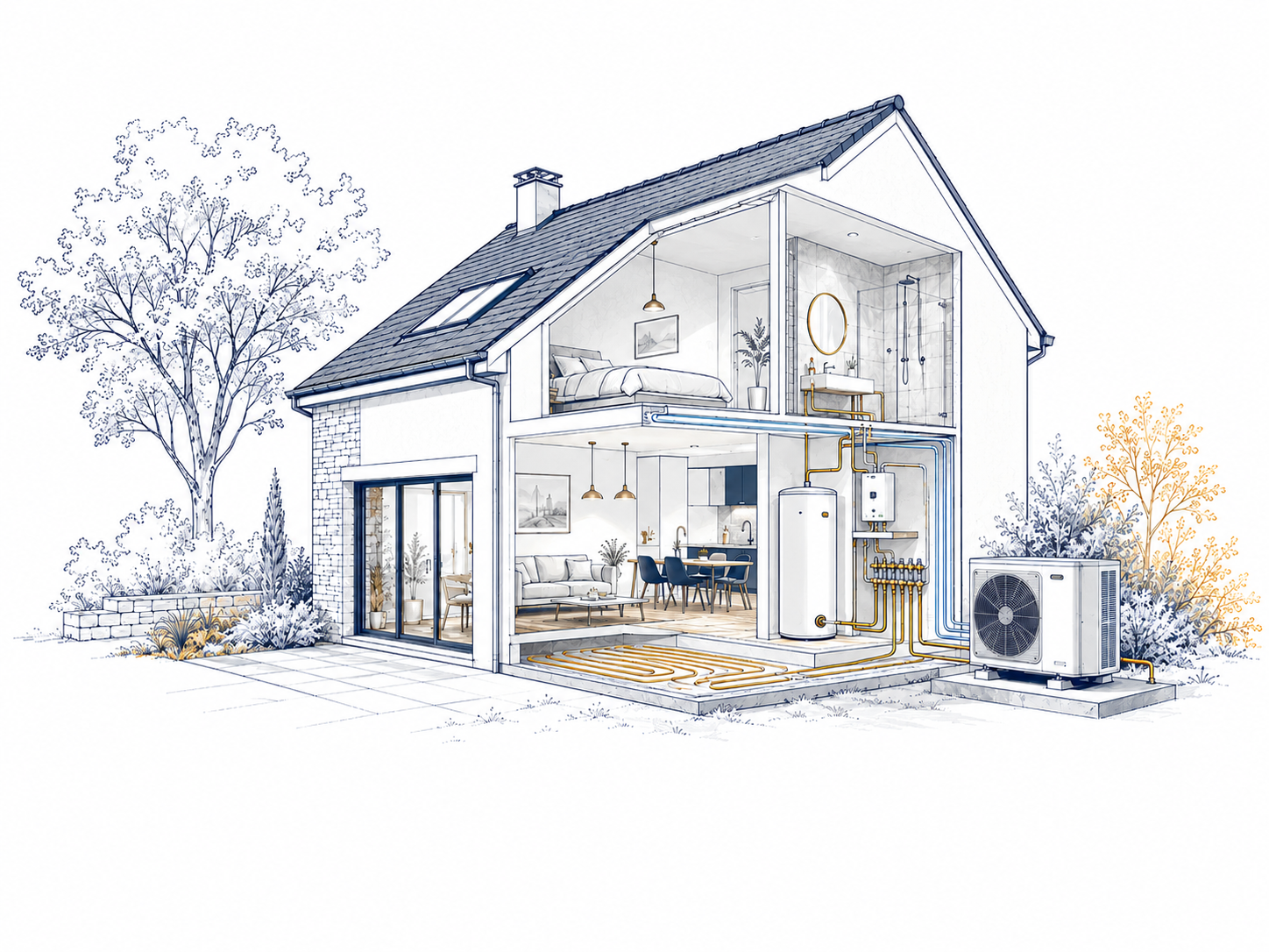 Illustration pompe à chaleur